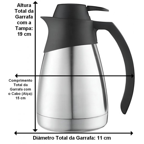 Garrafa 500ml Térmica Parede Dupla Inox